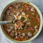 Vegetable & Chicken Sausage Lentil Soup recipe - Simple, hearty and delicious fall soup that will make your home smell amazing on any week night! pmp.local