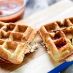Protein Packed Pepperoni Pizza Waffles - Pizza + Waffles made super easy at home! Stuffed with mozzarella and pepperoni, plus packed with protein! - pmp.local