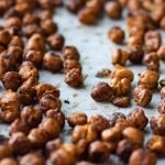 Crispy Cinnamon Roasted Chickpeas - A healthy crunch holiday treat! Four simple ingredients and your home smells amazing! - pmp.local