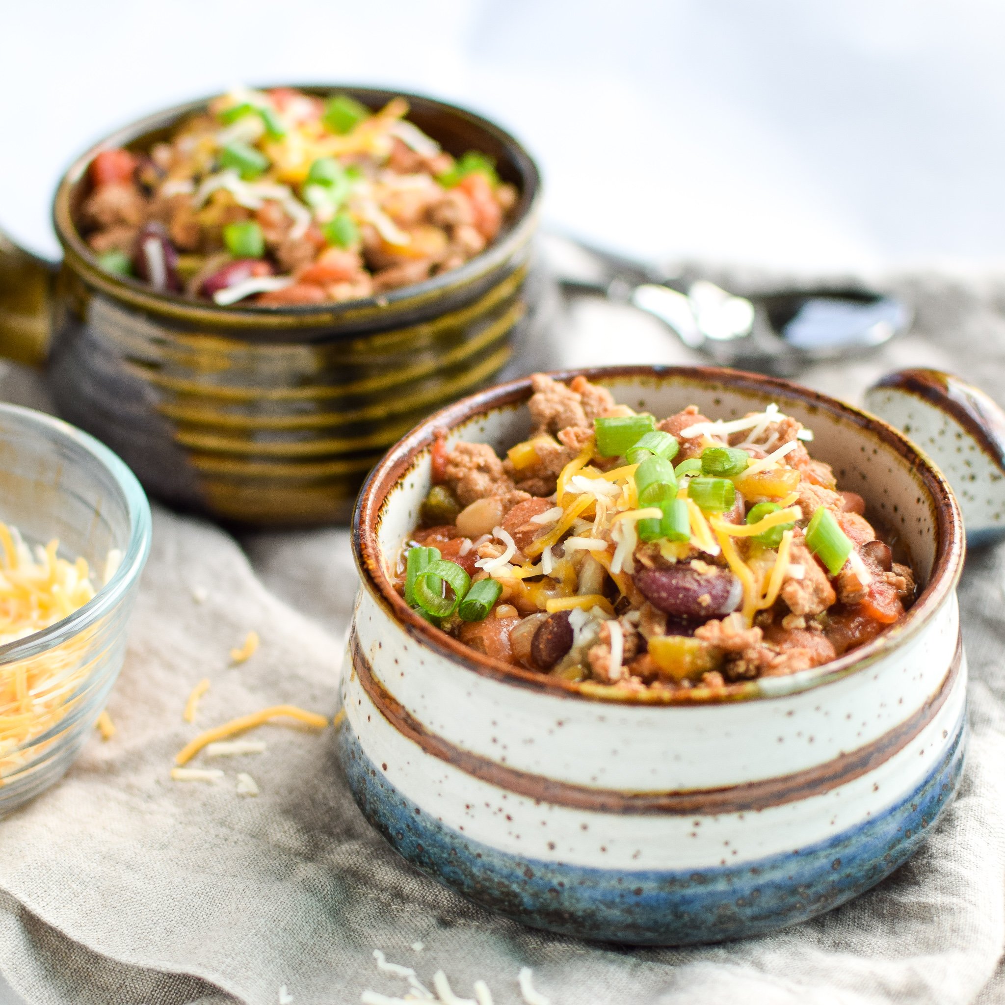 Easy Slow Cooker 4-Bean Turkey Chili