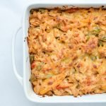 Baked Chicken Fajita Noodle Casserole - All the best chicken fajita flavors with peppers and onions, in casserole form! - pmp.local