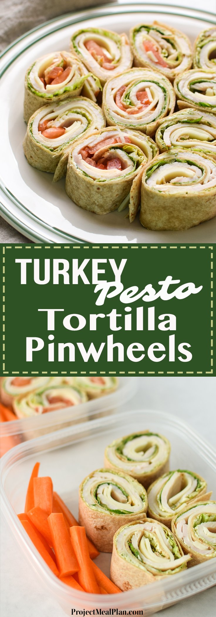 Turkey Pesto Tortilla Pinwheels - My favorite deli cold lunch in a homemade version PLUS pesto!! LOVE. - pmp.local