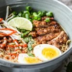 Simple Shiitake Mushroom Chicken Ramen recipe - I use chicken bone broth and brown rice ramen for this easy homemade noodle soup! - pmp.local