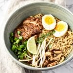 Simple Shiitake Mushroom Chicken Ramen recipe - I use chicken bone broth and brown rice ramen for this easy homemade noodle soup! - pmp.local
