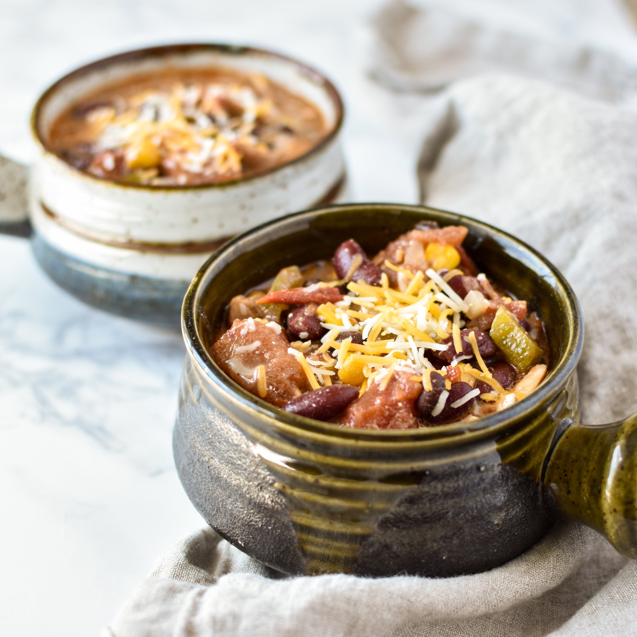 Easy Crockpot Chicken Thigh Taco Chili [+ FIRST VIDEO!]