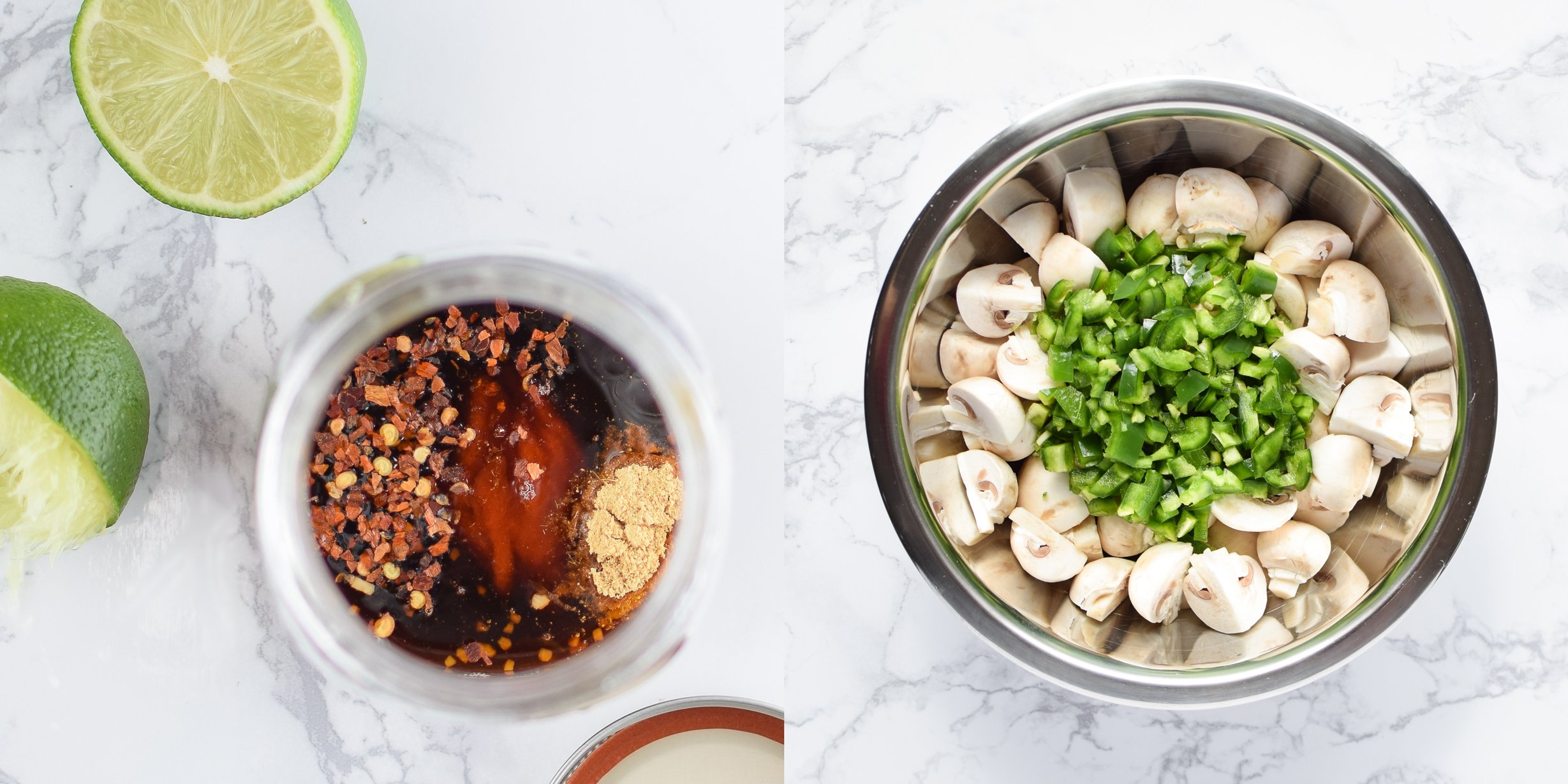 Easy Jalapeño Mushroom Shrimp Stir-Fry For Two recipe - An easy weeknight one-pot meal! Spicy and delicious, and no added corn starch! - pmp.local