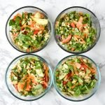 Meal Prep Chopped Thai Salad with Easy Peanut Dressing - Simple Thai-inspired chopped salad with a creamy peanut dressing recipe - Perfect for meal prep! - pmp.local