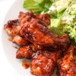 Smoky Habanero Barbecue Grilled Chicken Wings recipe - Crispy barbecue grilled wings smothered in smoky hot tangy habanero BBQ sauce! - pmp.local