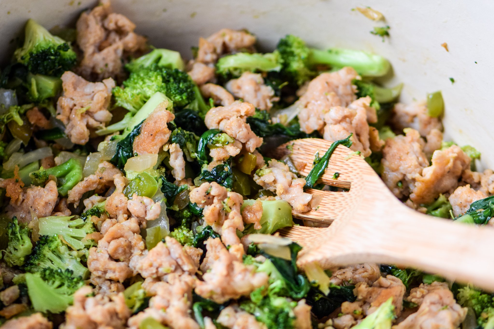 Leftover Vegetable Italian Chicken Lasagna Recipe - Use up leftover veggies in my favorite deliciously layered ground chicken lasagna! - pmp.local