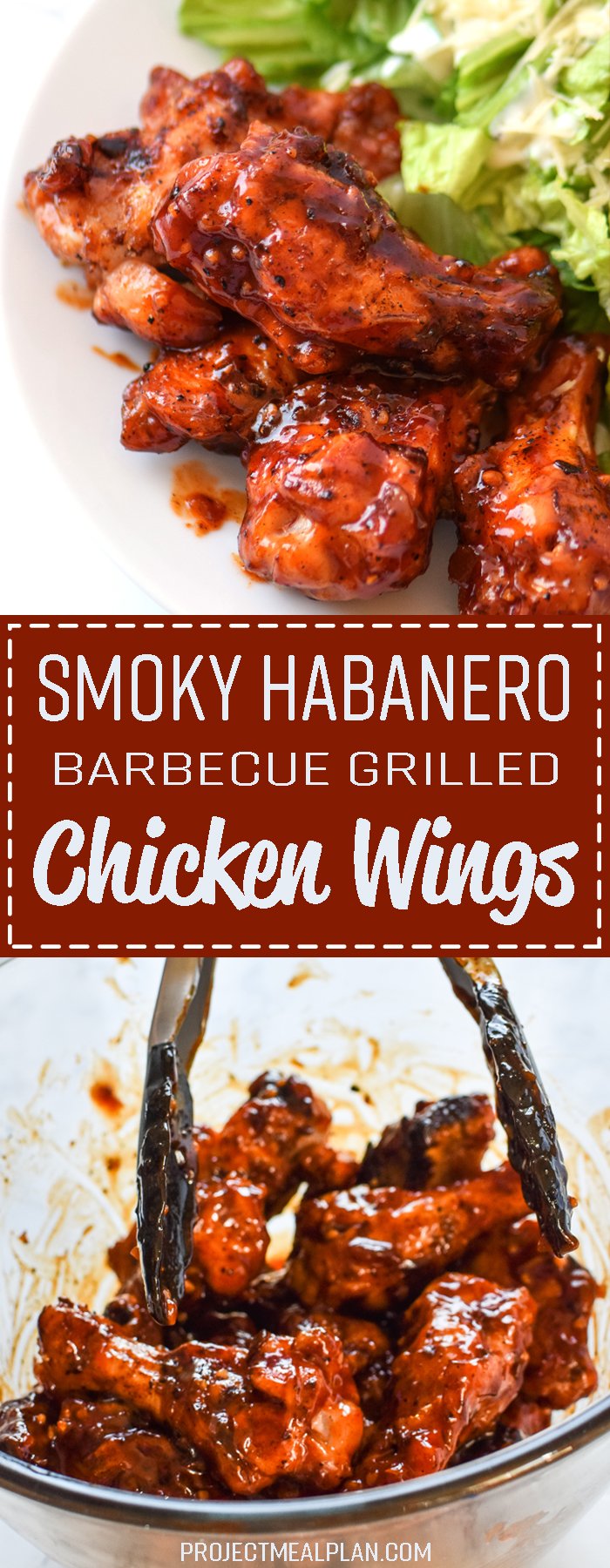 Smoky Habanero Barbecue Grilled Chicken Wings recipe - Crispy barbecue grilled wings smothered in smoky hot tangy habanero BBQ sauce! - pmp.local