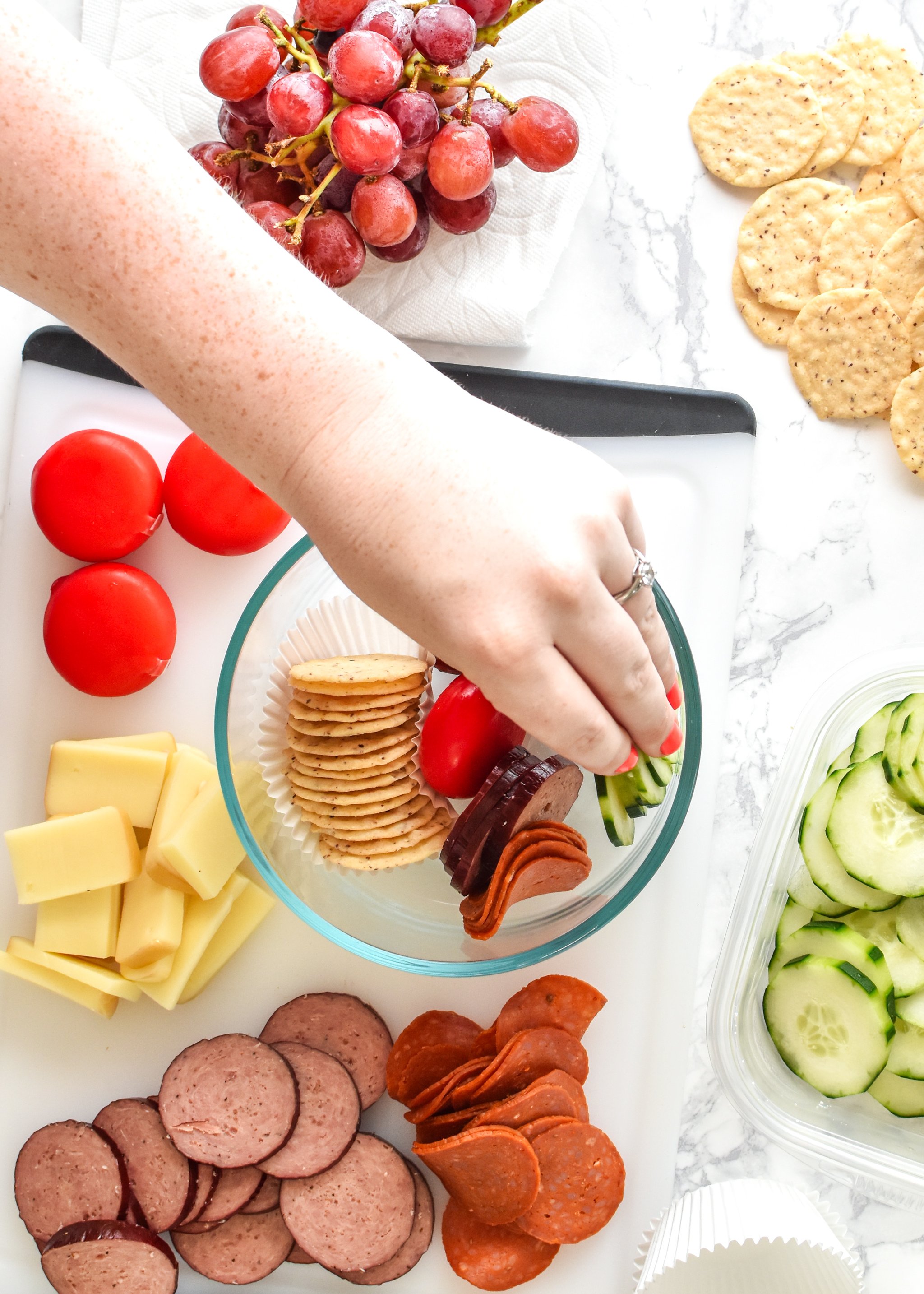How to Turn Cheese and Crackers into DIY Adult Lunchables - Check out some simple tips and tricks for turning your fave appetizer into a delicious lunch! - pmp.local