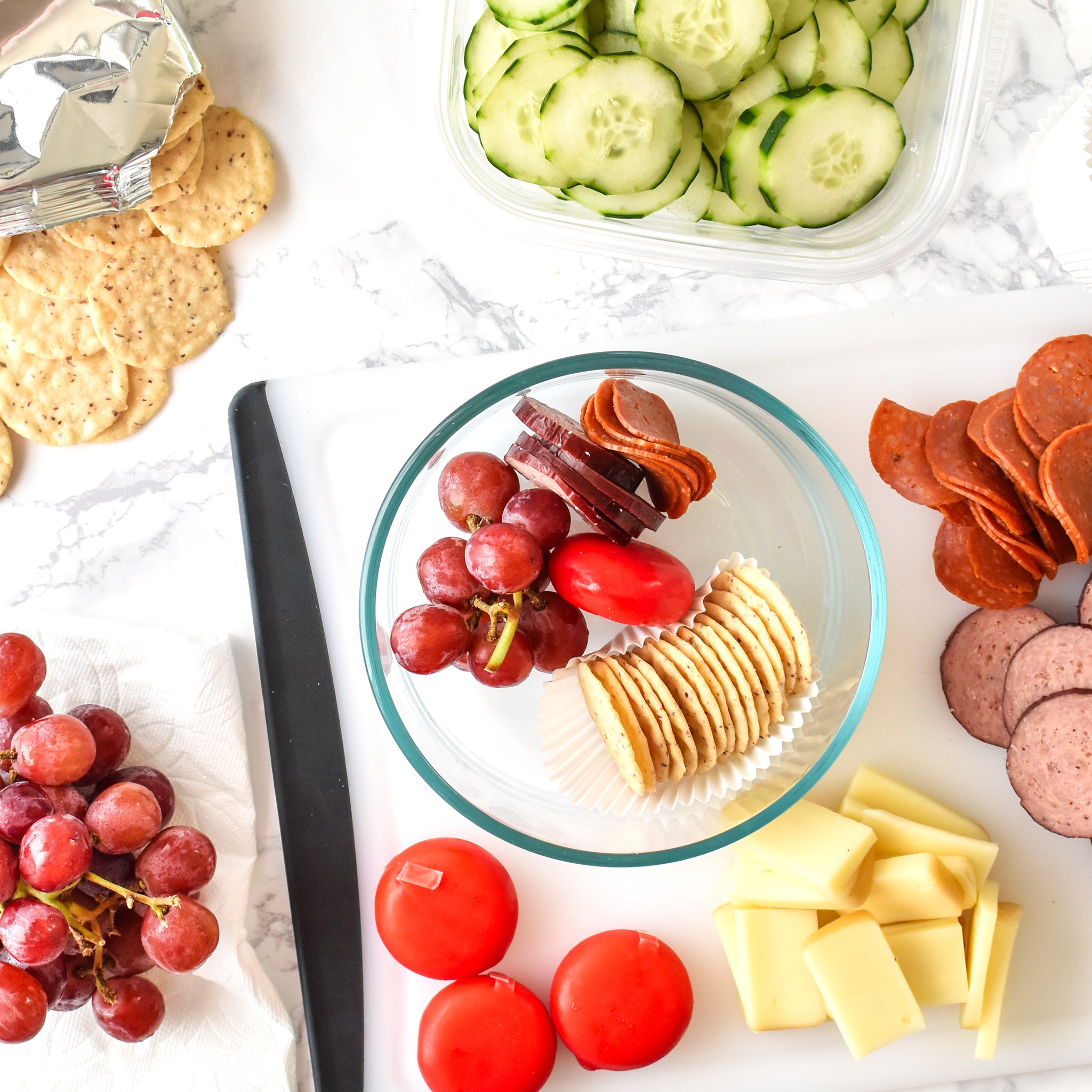 How to Turn Cheese and Crackers into DIY Adult Lunchables - Check out some simple tips and tricks for turning your fave appetizer into a delicious lunch! - pmp.local