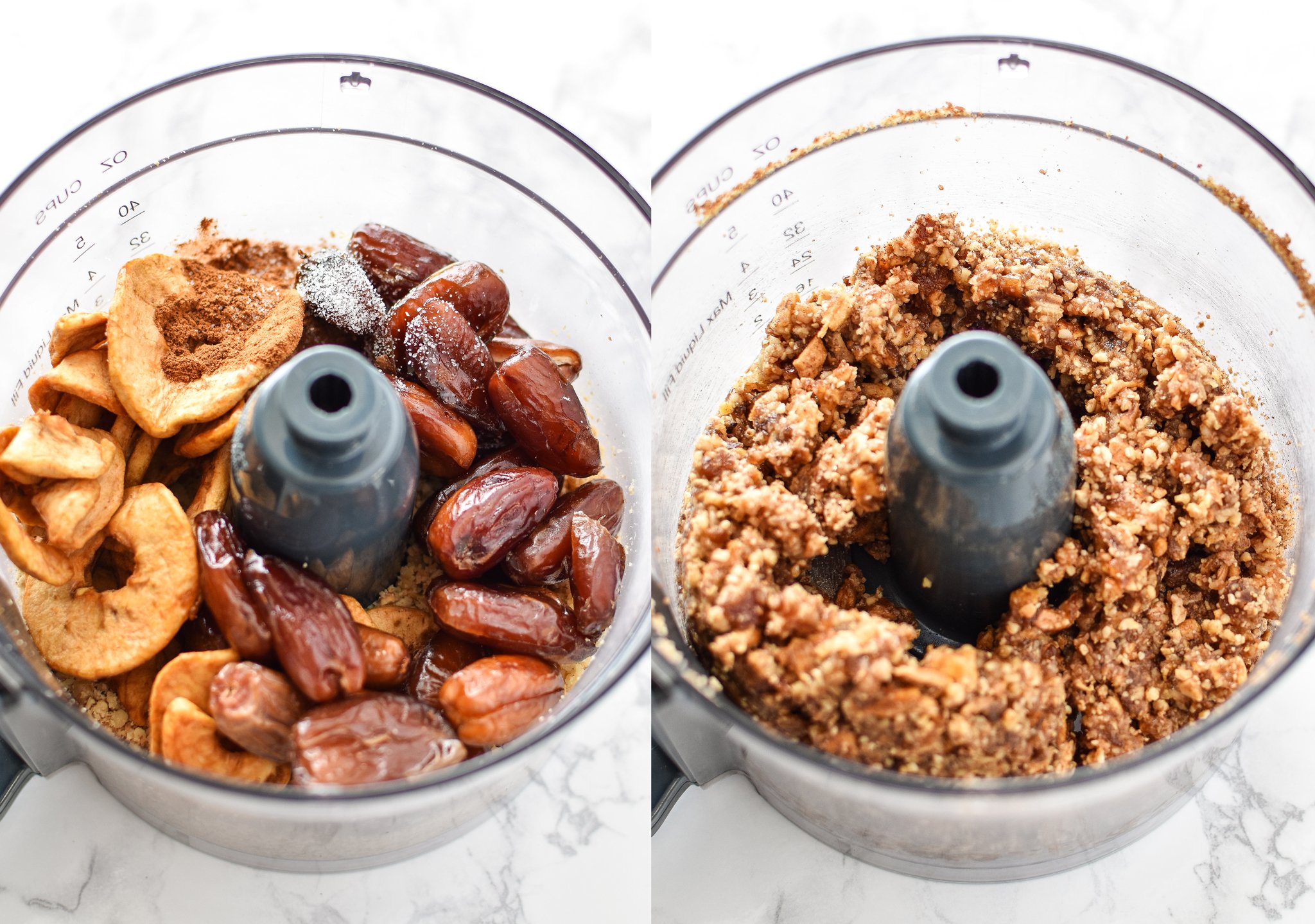 No-Bake Cinnamon Apple Date Bars - These No-Bake Cinnamon Apple Date Bars are naturally sweetened with dates and take just a few minutes to prepare - without heating up the oven! - pmp.local