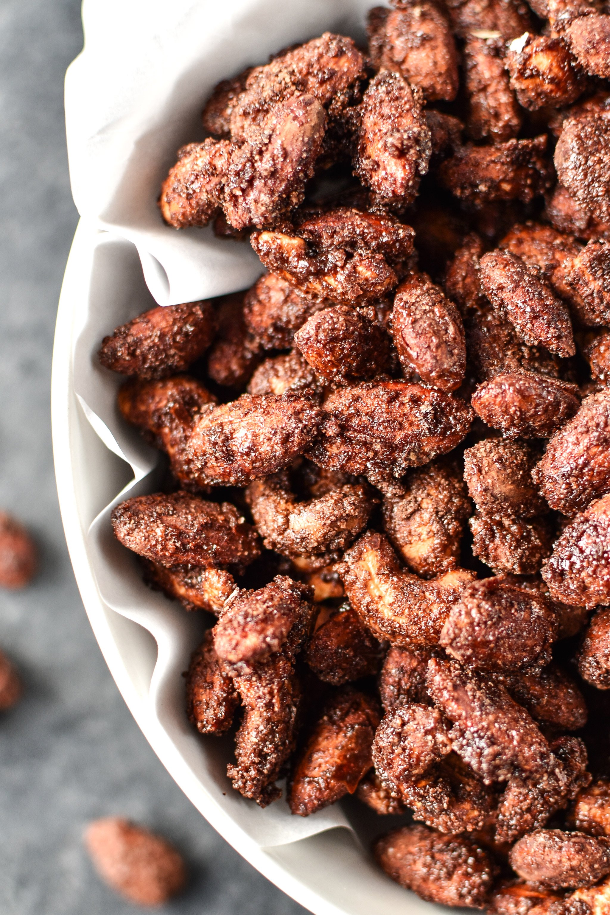 Peppermint Cocoa Roasted Nuts