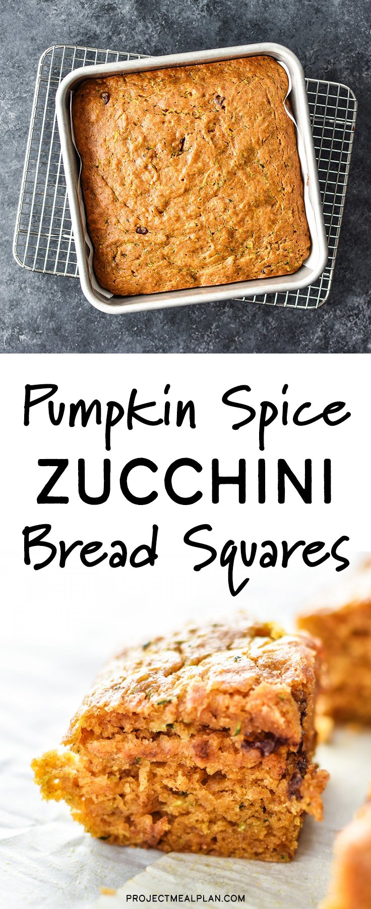 Pumpkin Spice Zucchini Bread Squares are the ultimate fall treat - zucchini bread crossed with pumpkin bars! - pmp.local