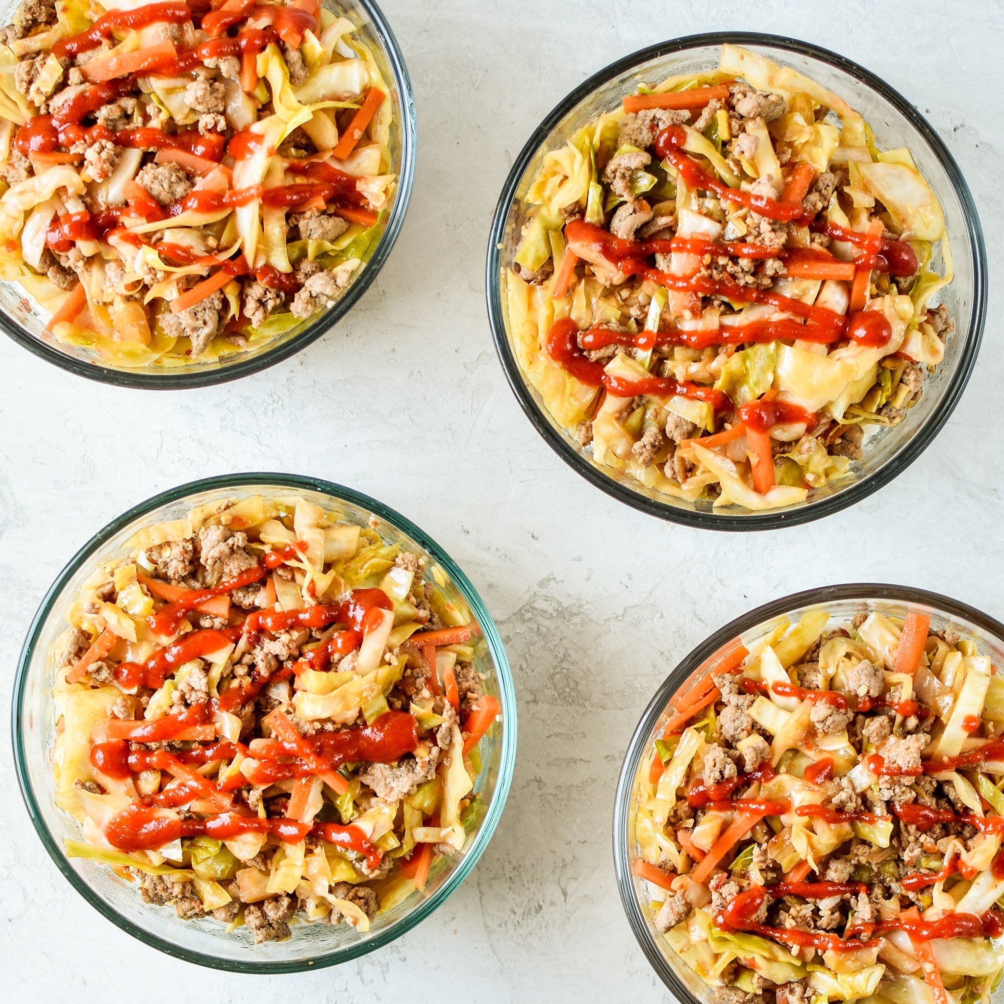 Spicy Ground turkey & cabbage meal prep