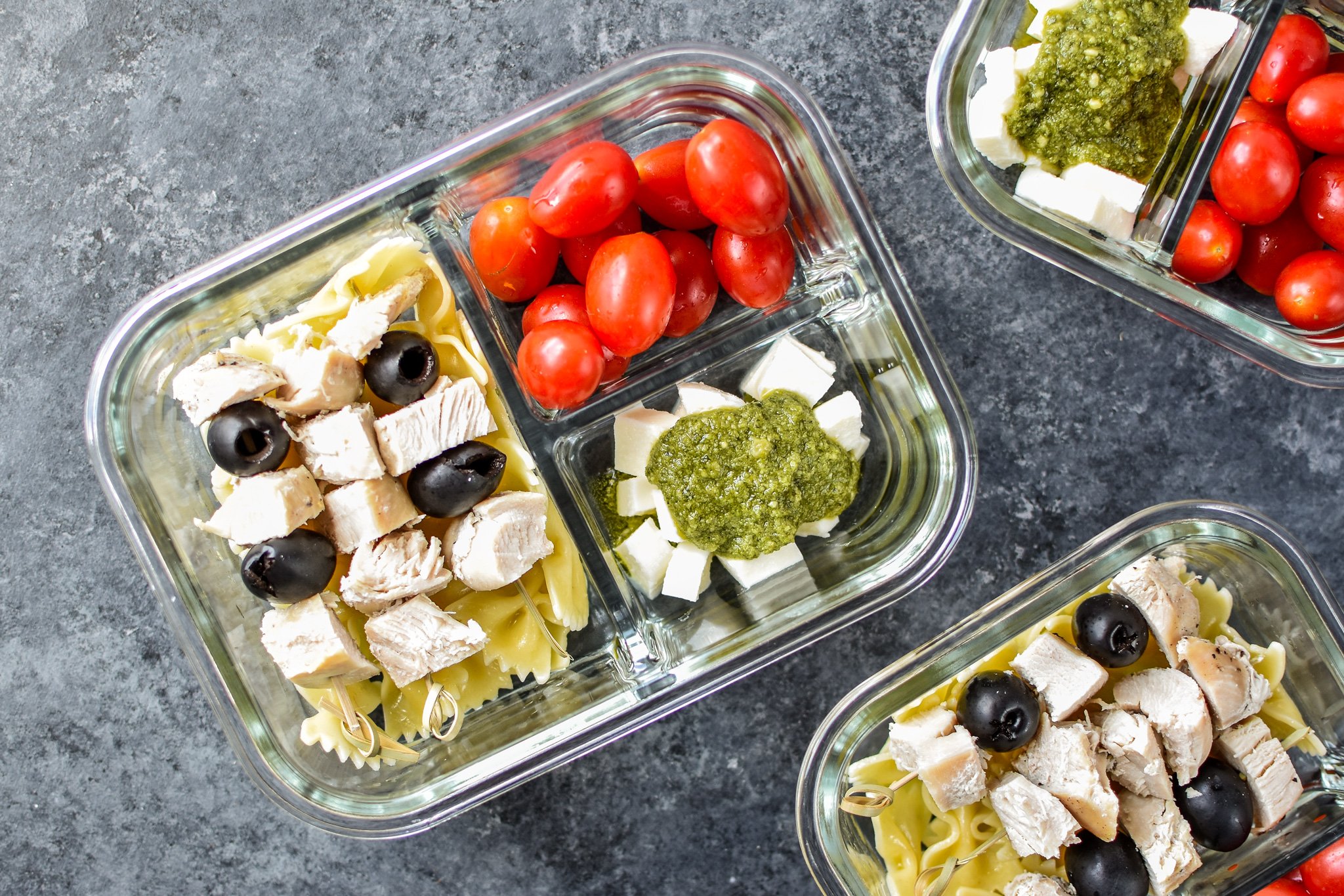 DIY Chicken Pesto Pasta Skewers Meal Prep
