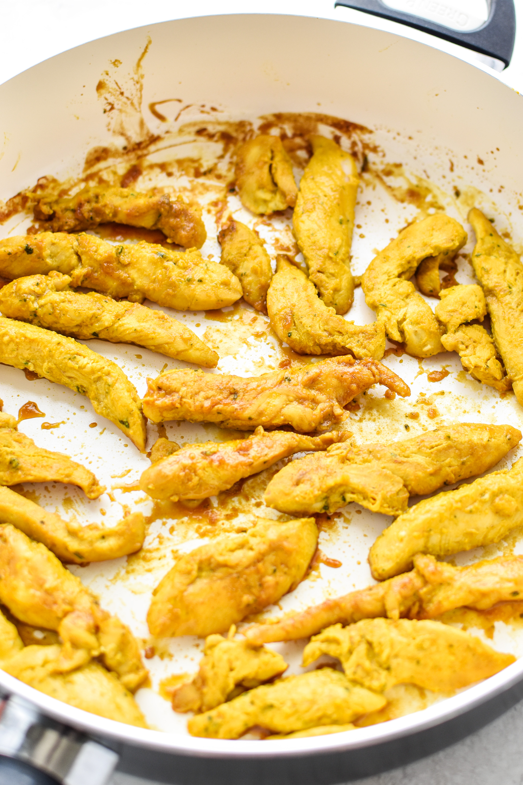 Cooked chicken for the Meal Prep Satay Inspired Thai Chicken Salad Bowls.