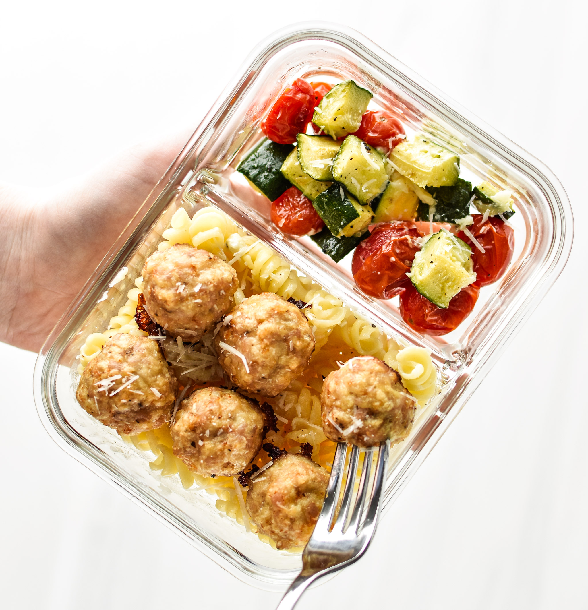Chicken Meatballs Two Ways Meal Prep Lunches