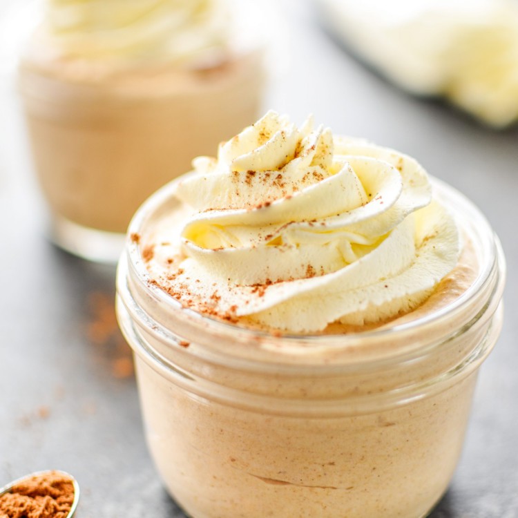 whipped greek yogurt with whipped cream on top.