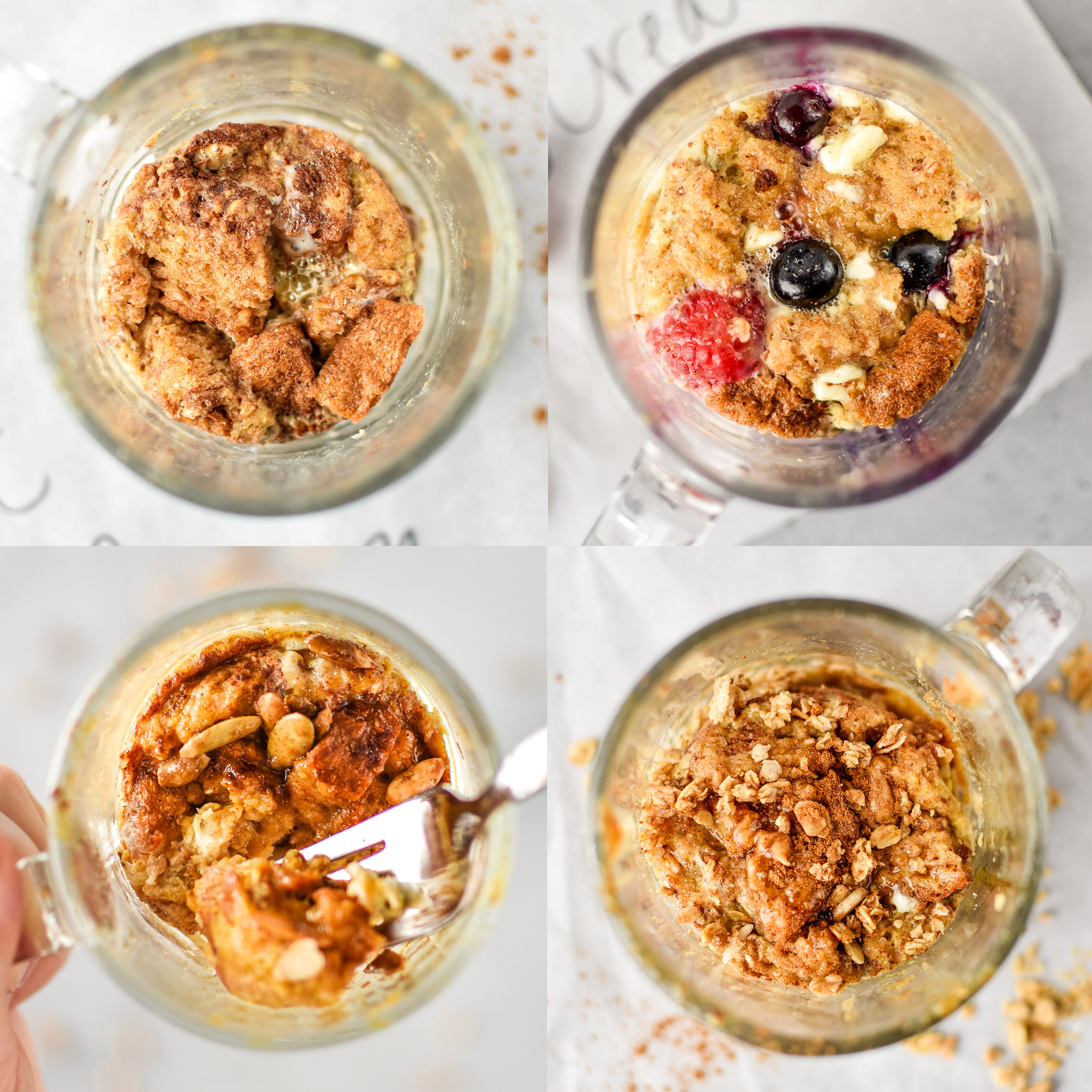 Microwave Mug French Toast Four Ways