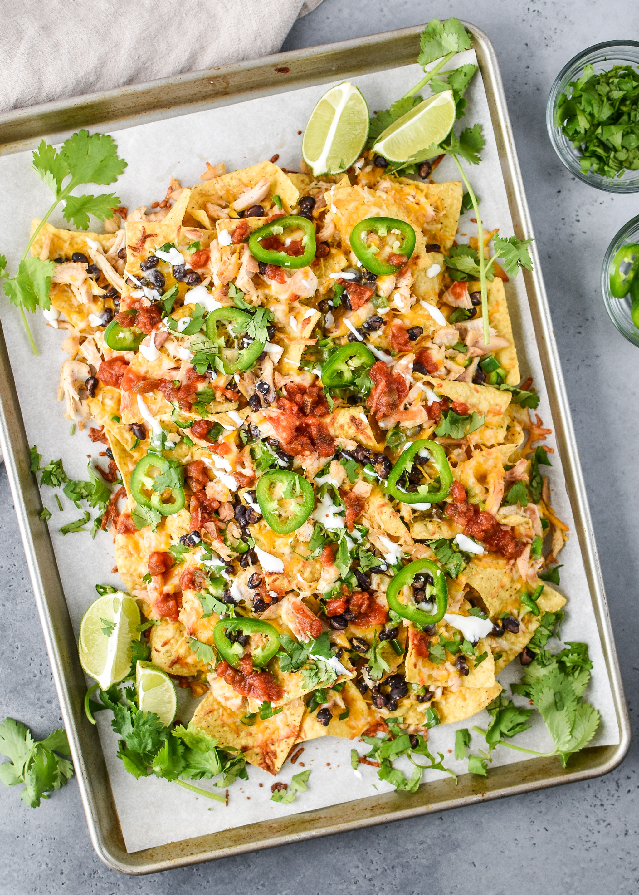 Prep Ahead Rotisserie Chicken Nachos