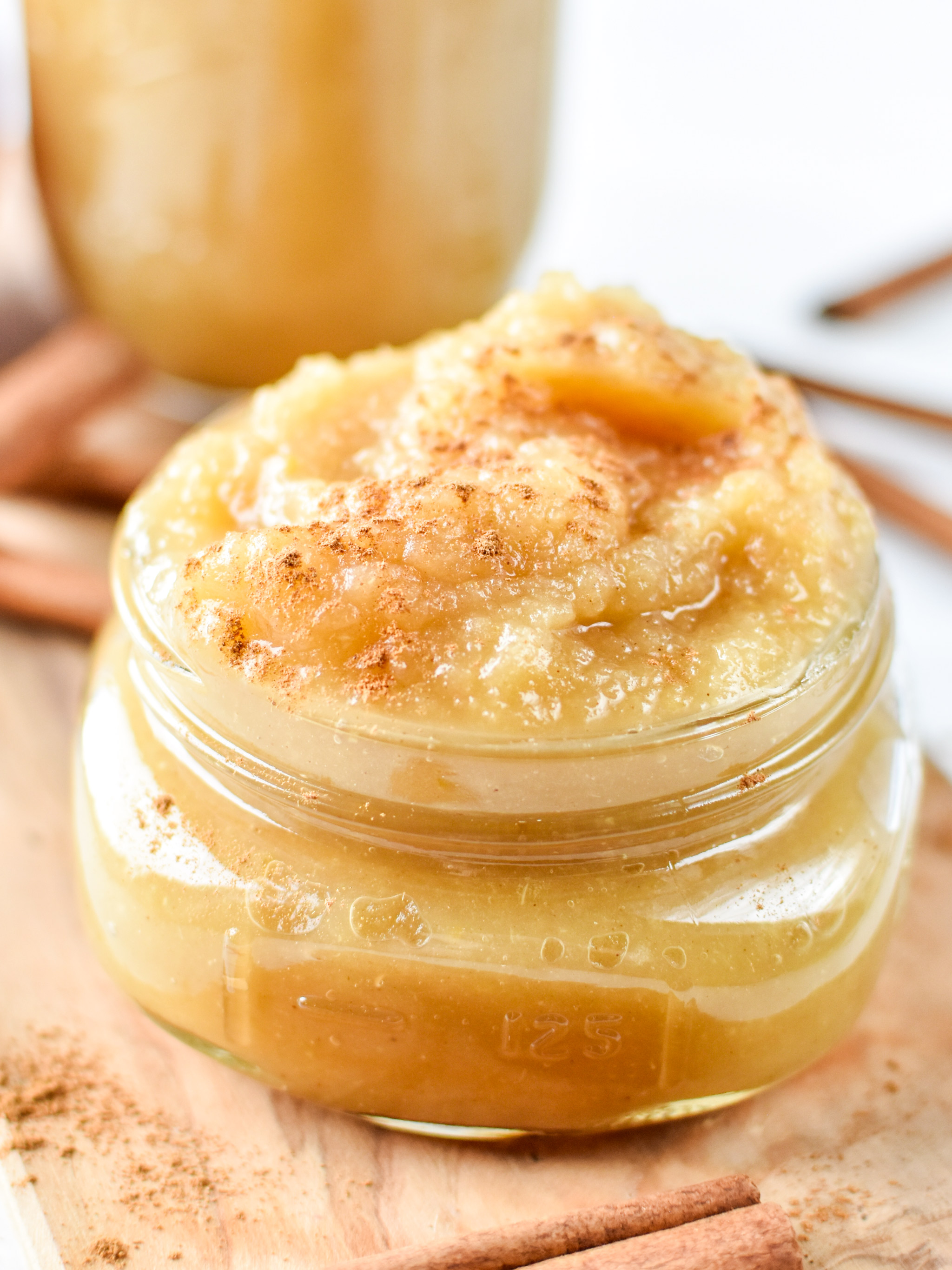 Homemade applesauce sprinkled with cinnamon. Store bought vs homemade applesauce: Which is cheaper?