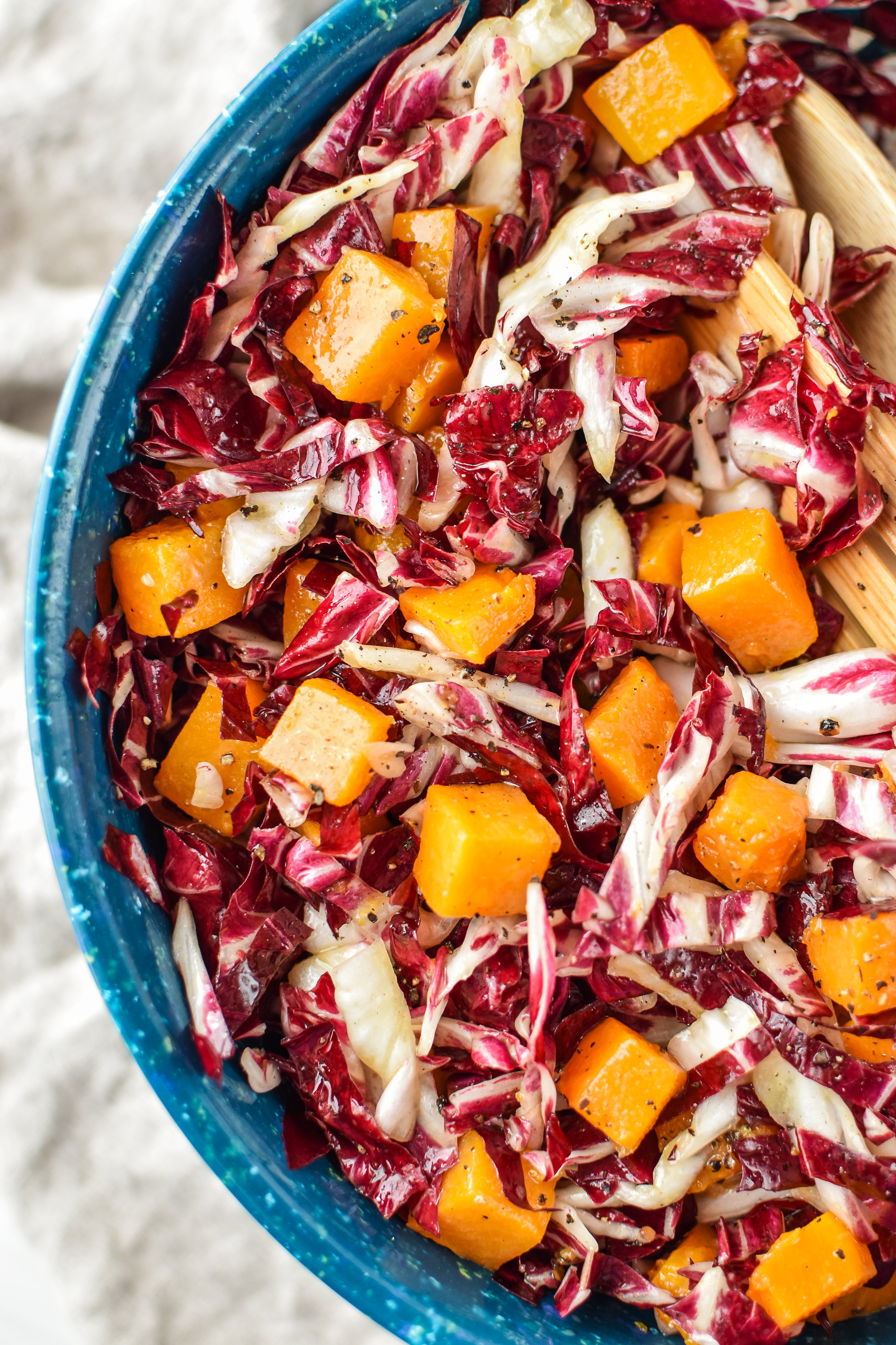 Radicchio and roasted squash salad