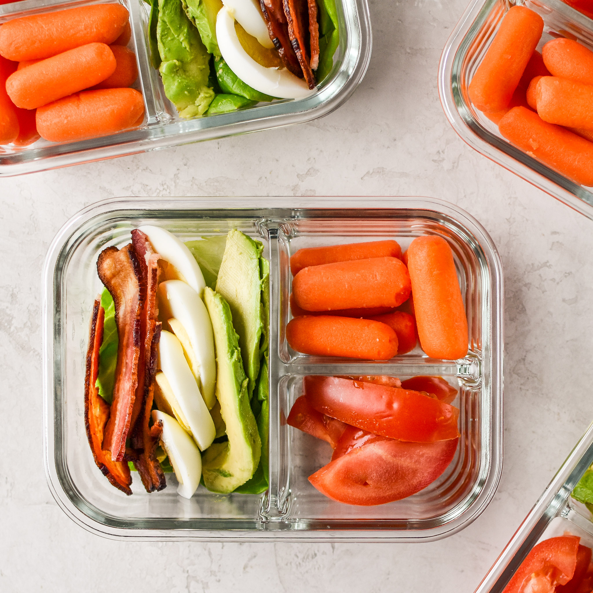 BLTA Lettuce Wraps Meal Prep
