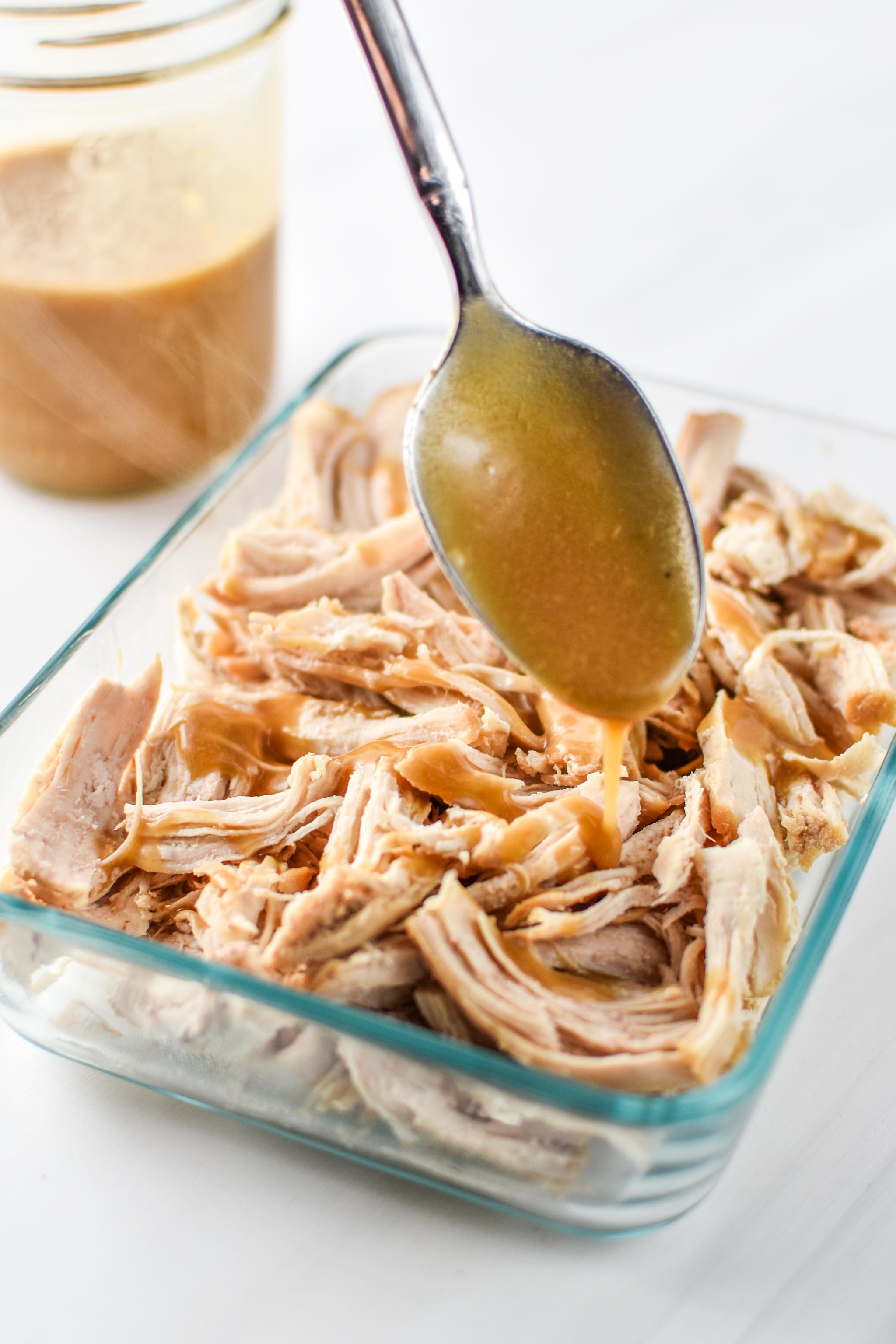 sesame sauce and chicken for the sesame chicken cold rice noodle salad lunches