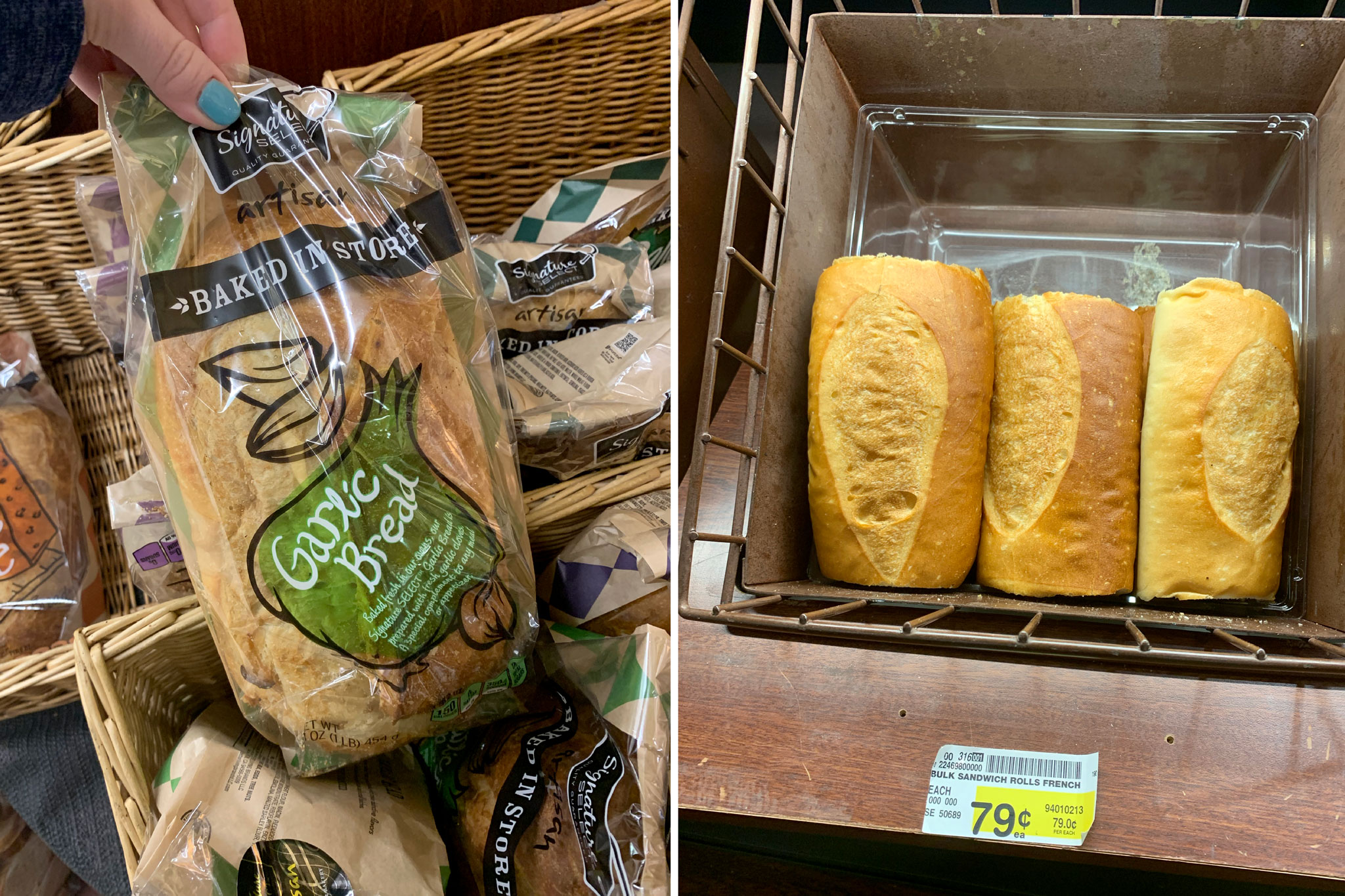 A couple bread options for the overnight pressed sandwiches