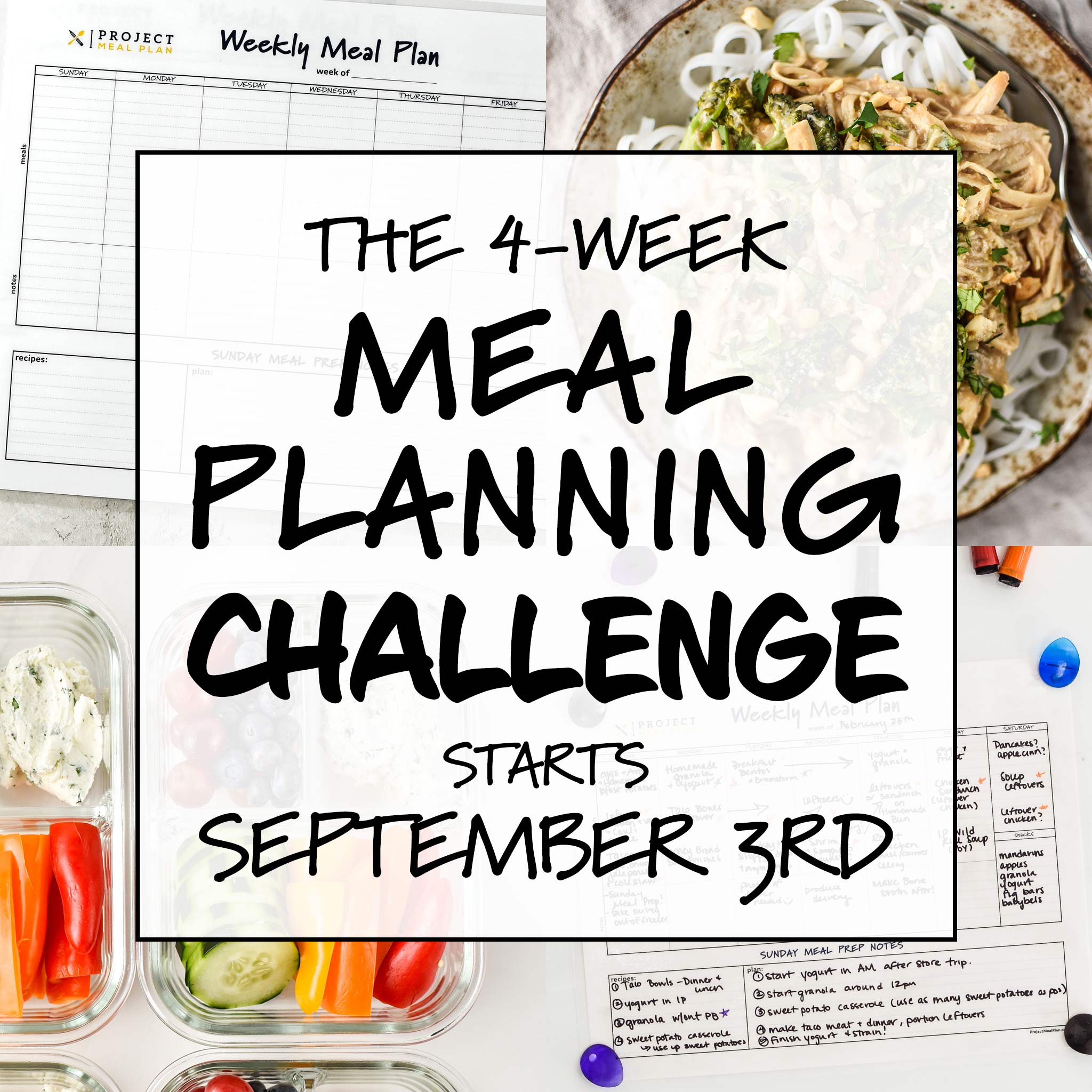 4-Week Meal Planning Challenge: September 2019