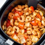 Easy Air fryer Shrimp & vegetables in the air fryer basket