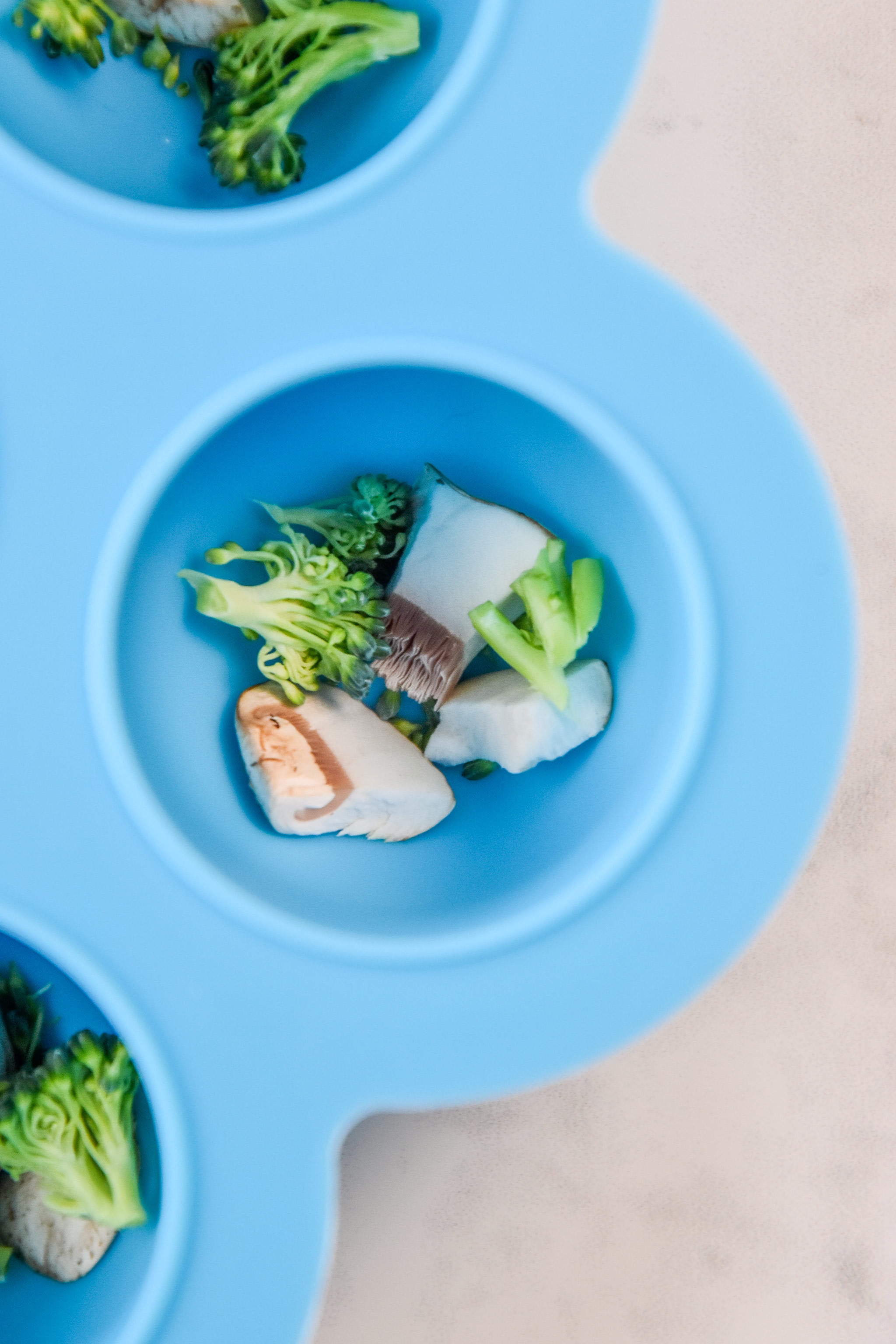 veggies in the egg bite mold for instant pot egg bites