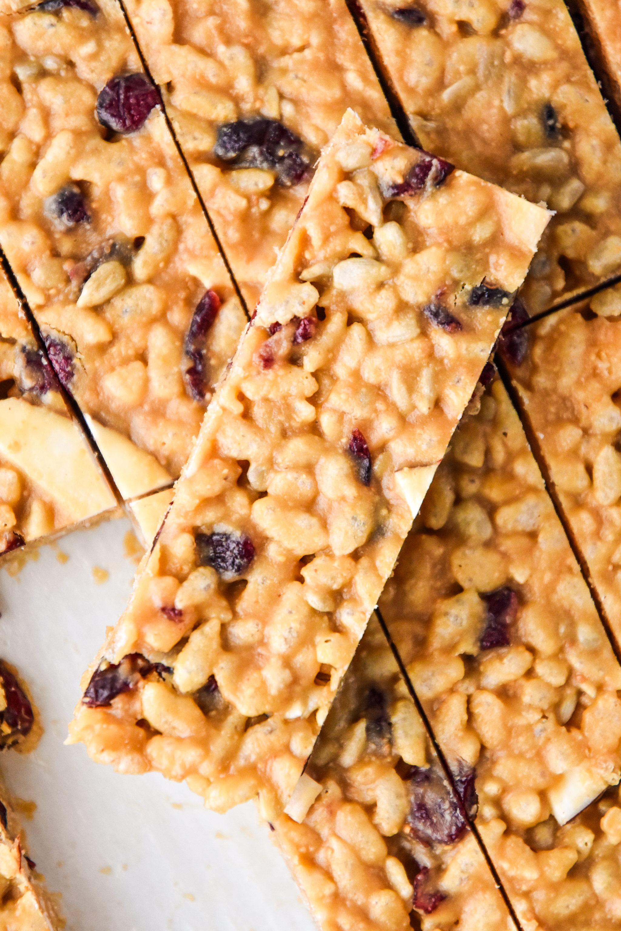 just cut peanut butter rice krispie breakfast bars
