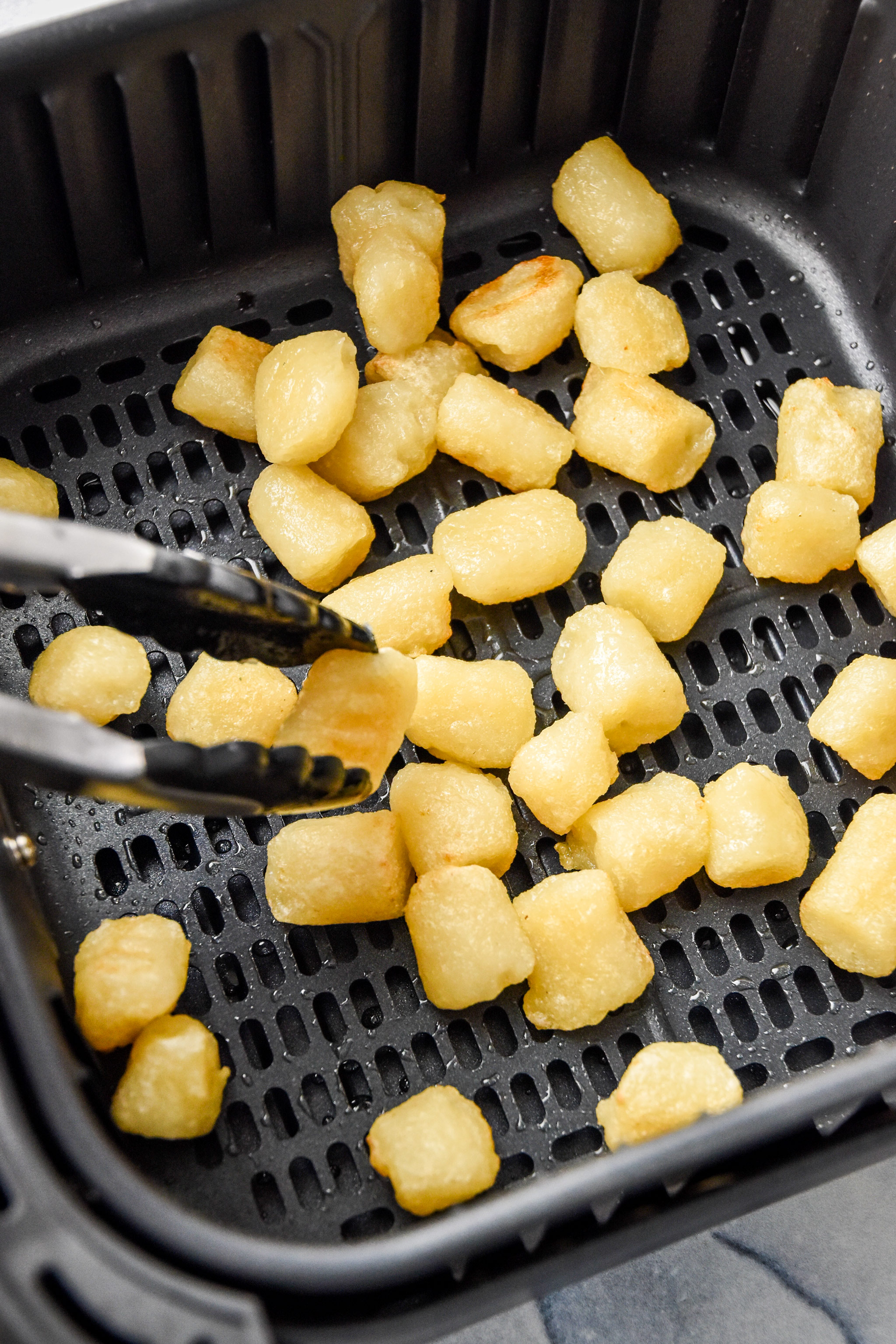 making cauliflower gnocchi in an air fryer