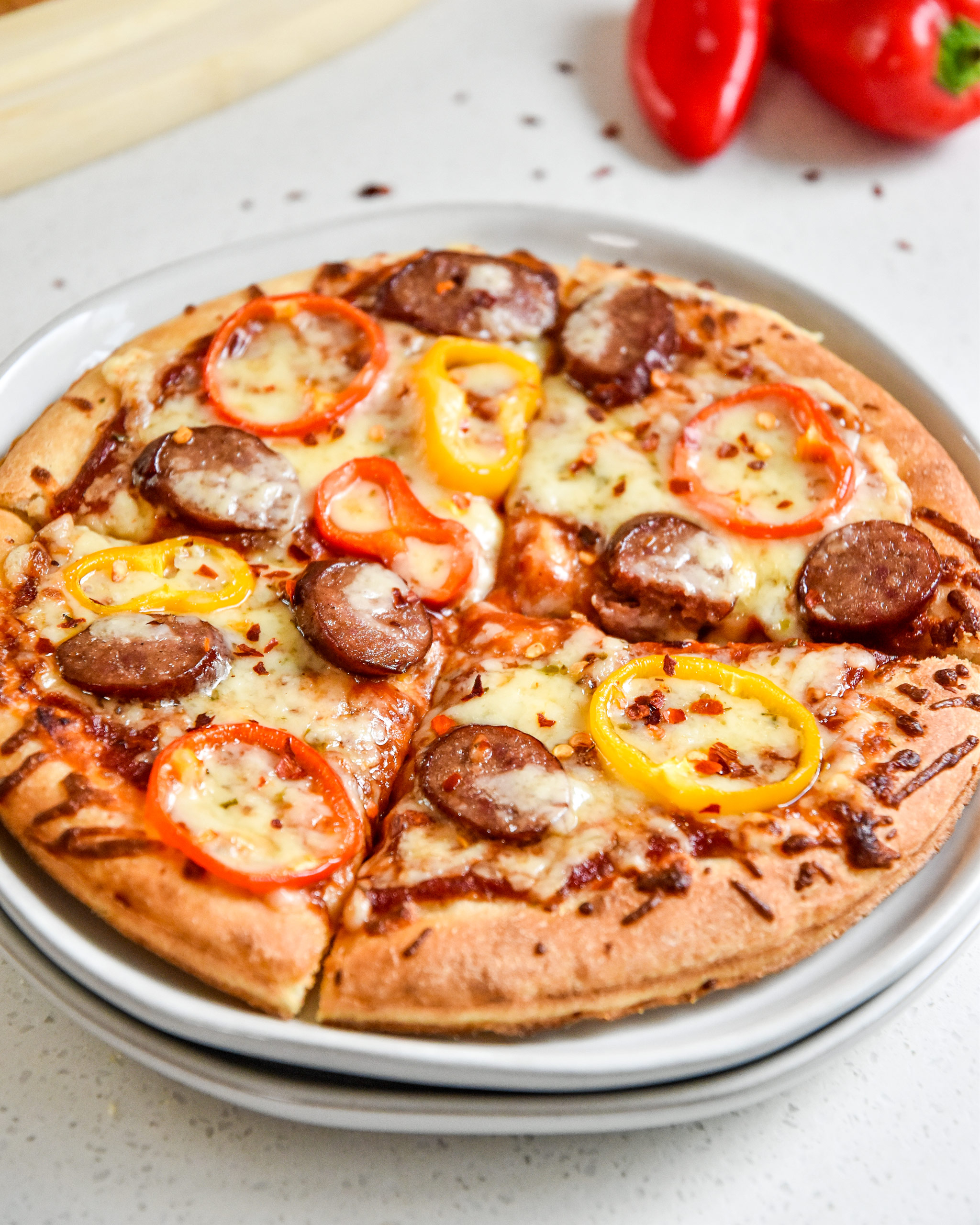 Sausage and Pepper Personal Pizzas
