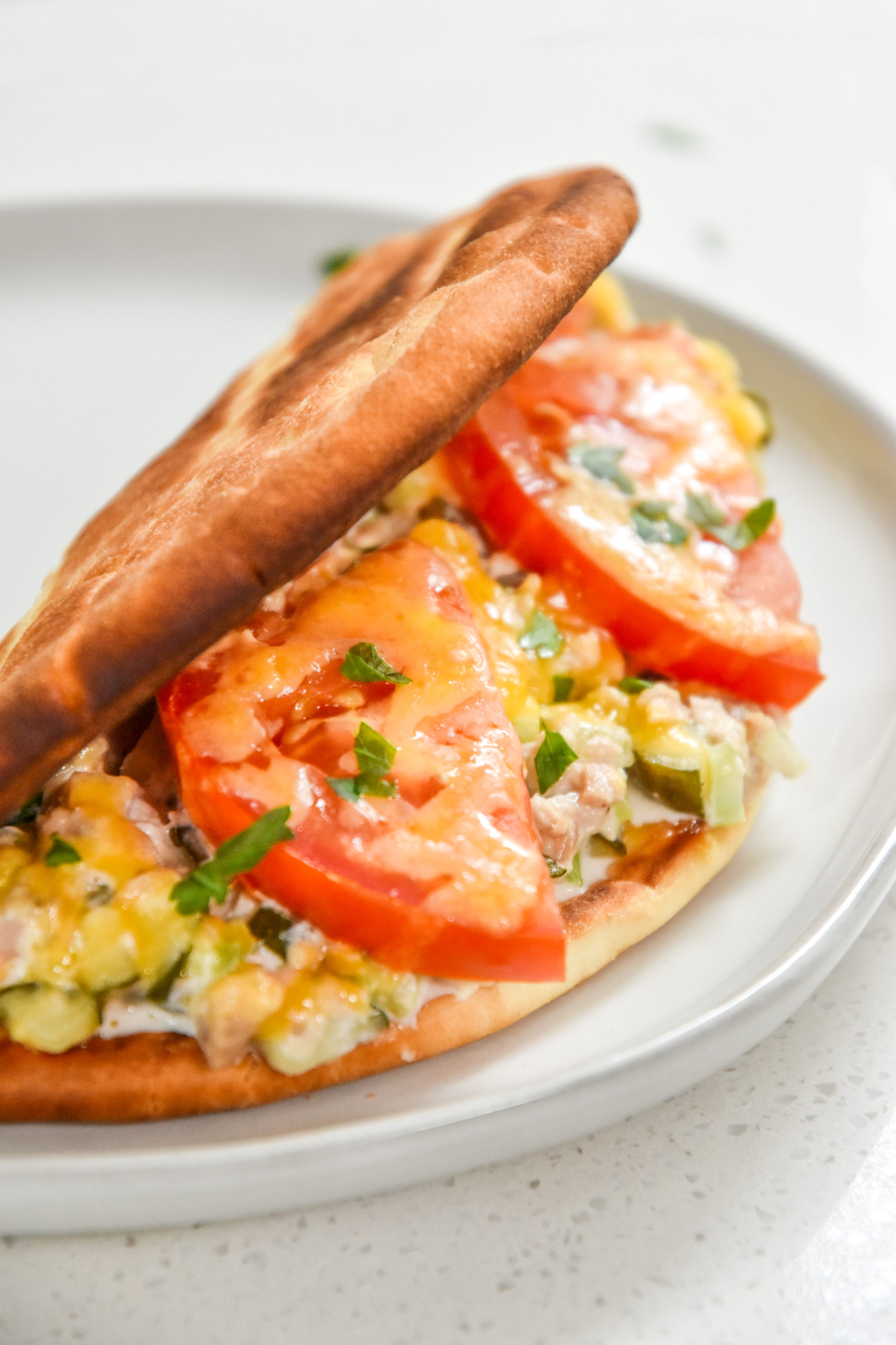 Tuna Melt Pita Sandwiches
