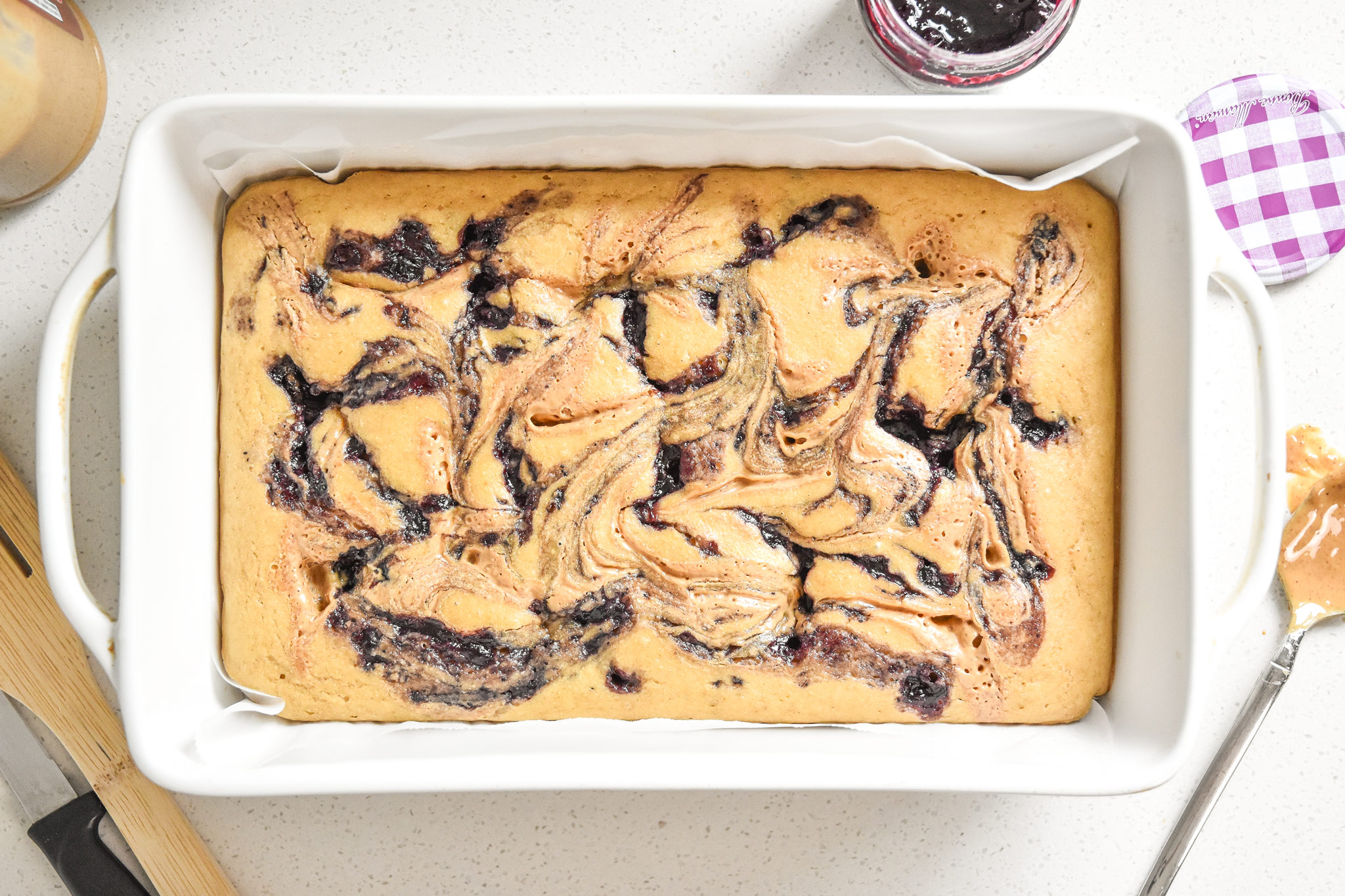 kodiak cakes peanut butter and jelly baked pancakes