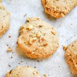 banana bread pancake mix cookies fresh baked on the sheet pan