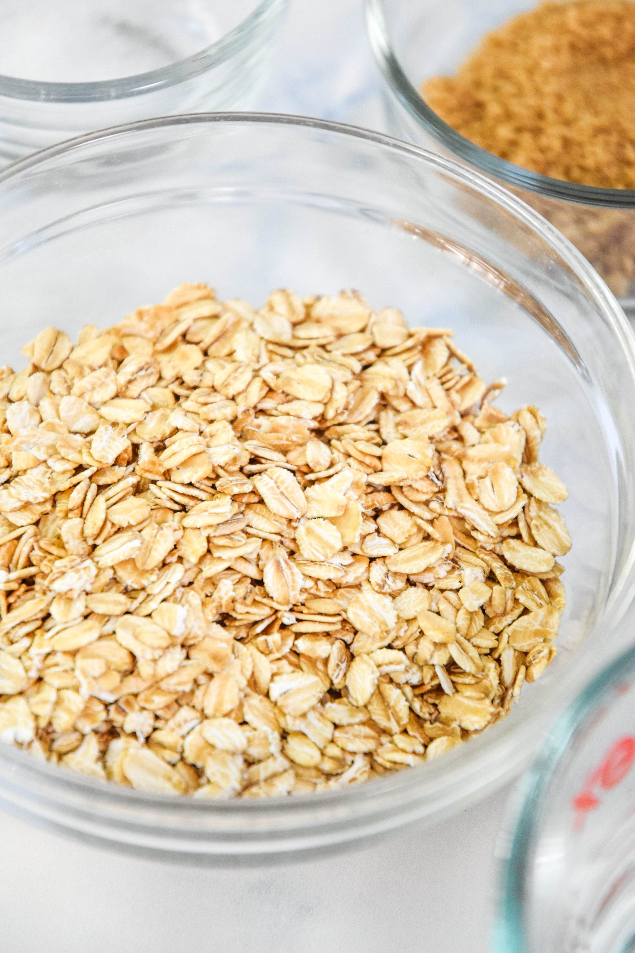 a bowl of oats used for the instant pot maple brown sugar oatmeal