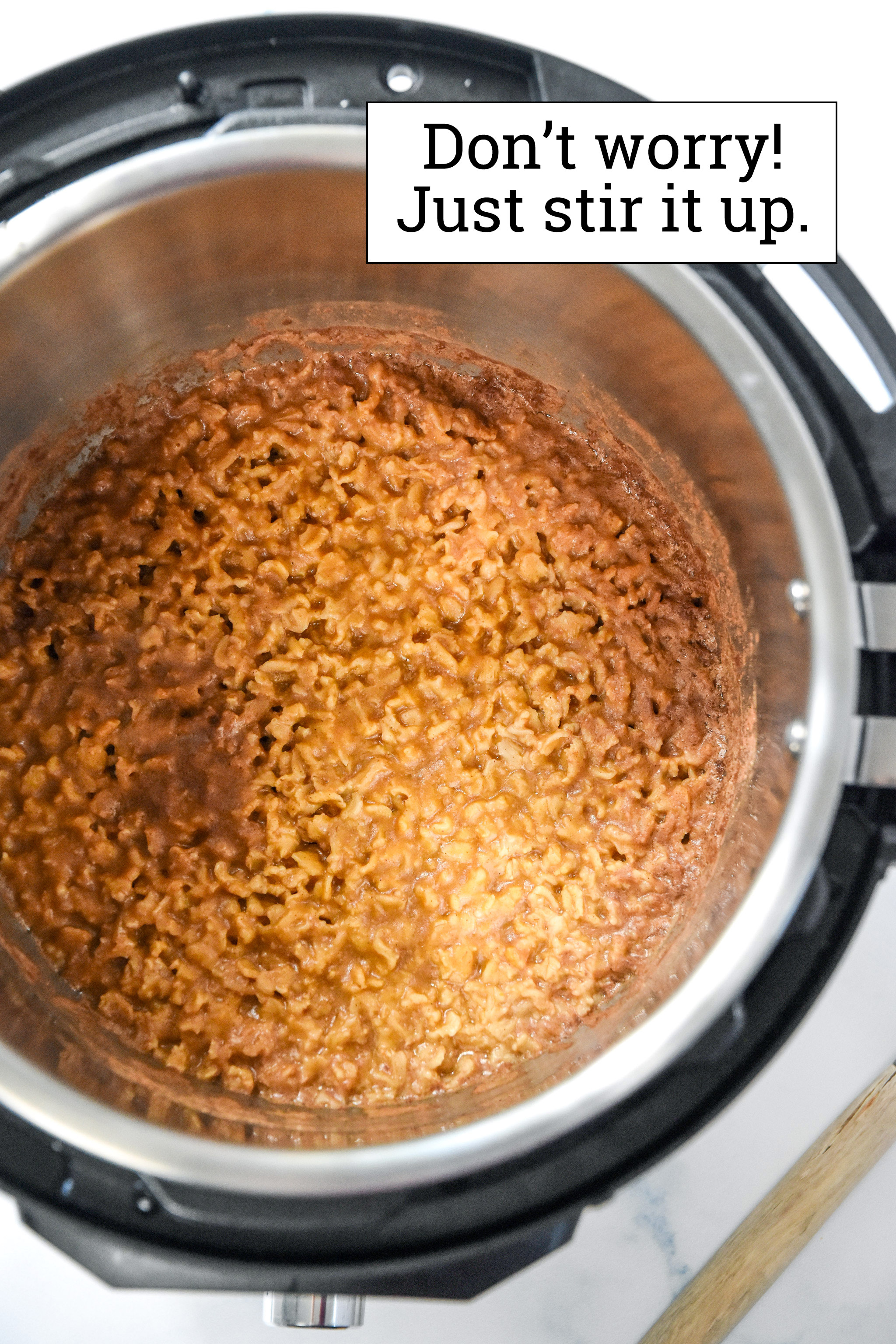 freshly made instant pot pumpkin spice oatmeal.