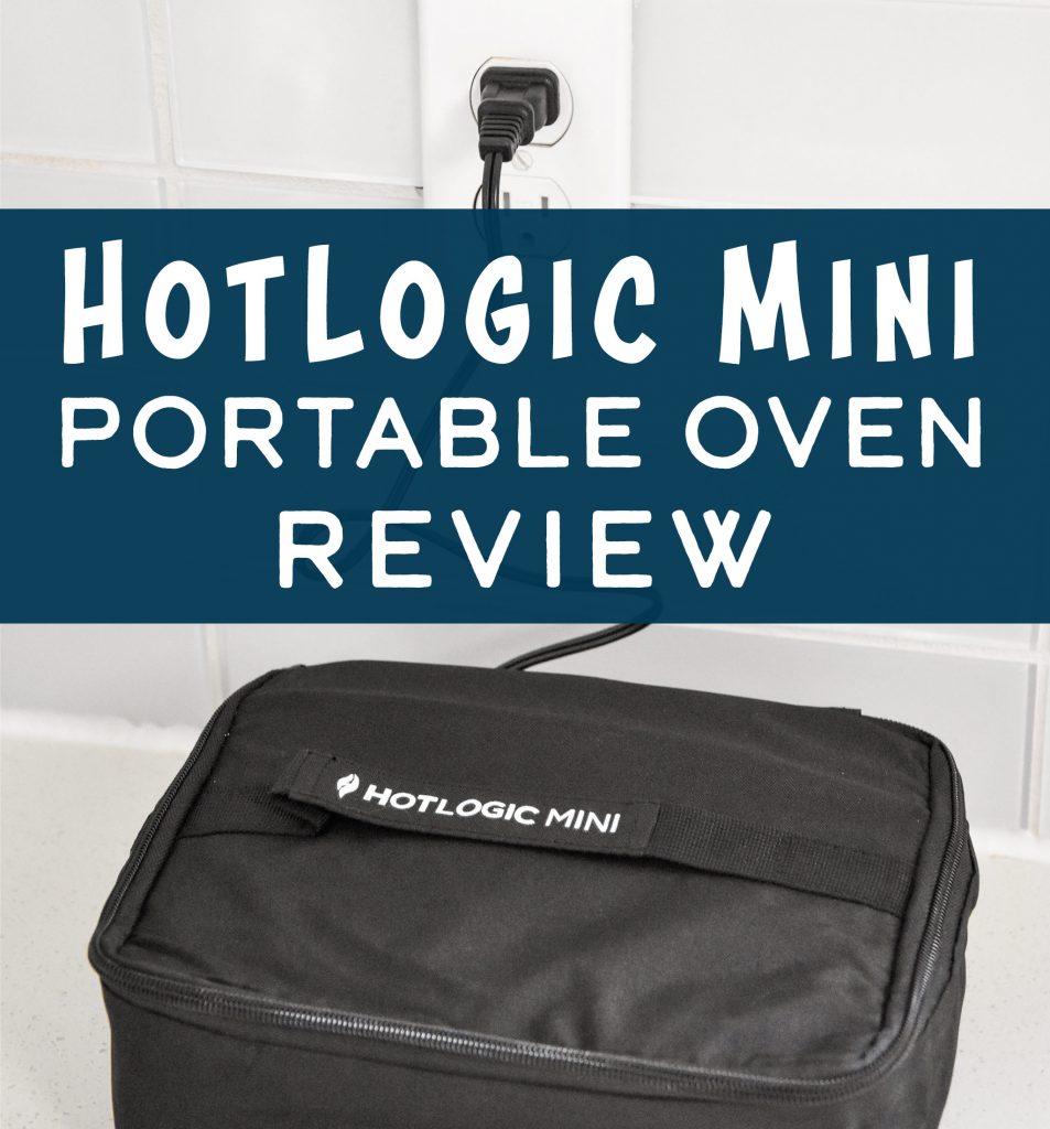 cover photo with words for the hotlogic mini portable oven review.