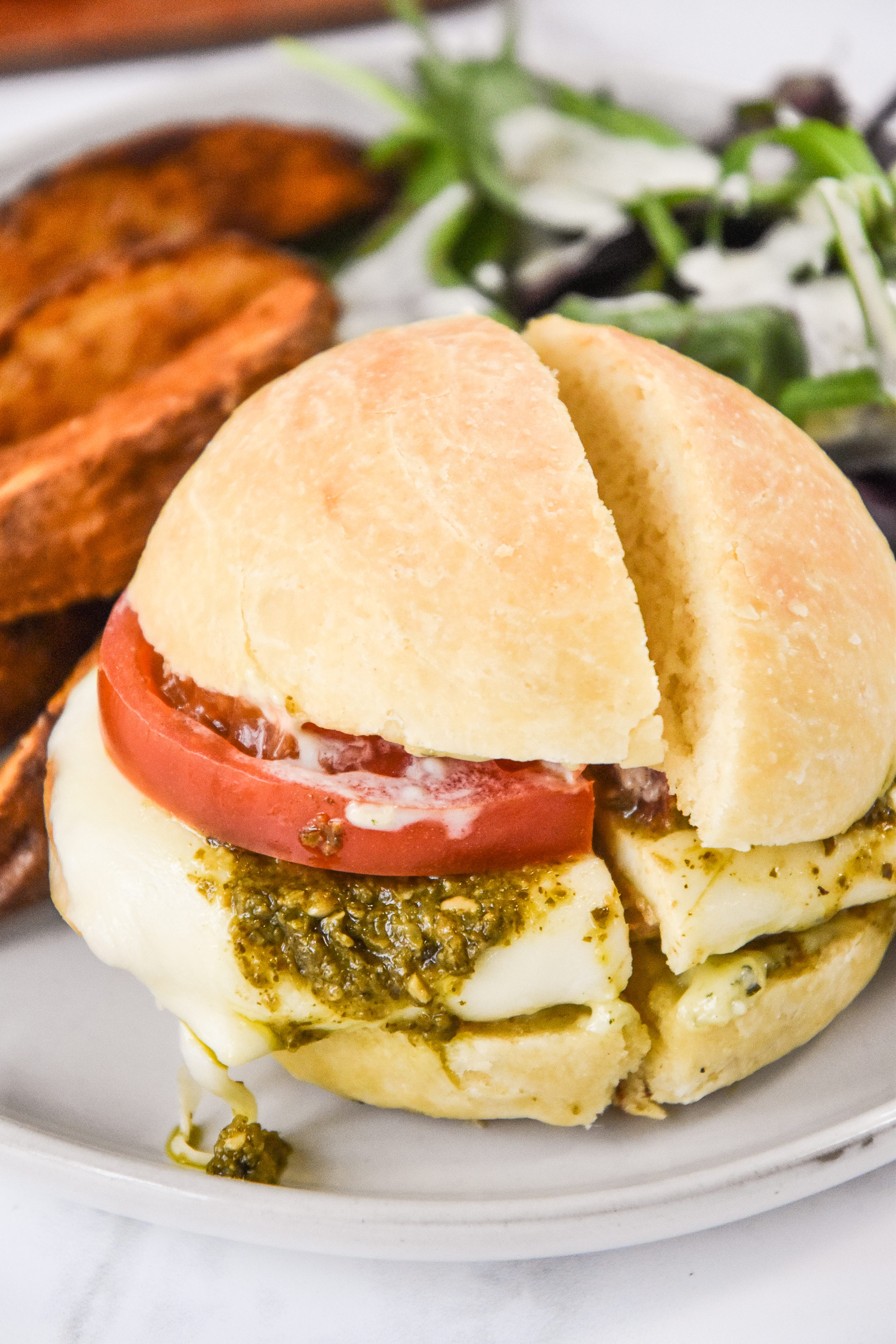 Pesto Chicken Mozzarella Sandwich