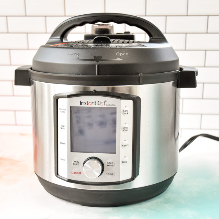 instant pot on a counter.