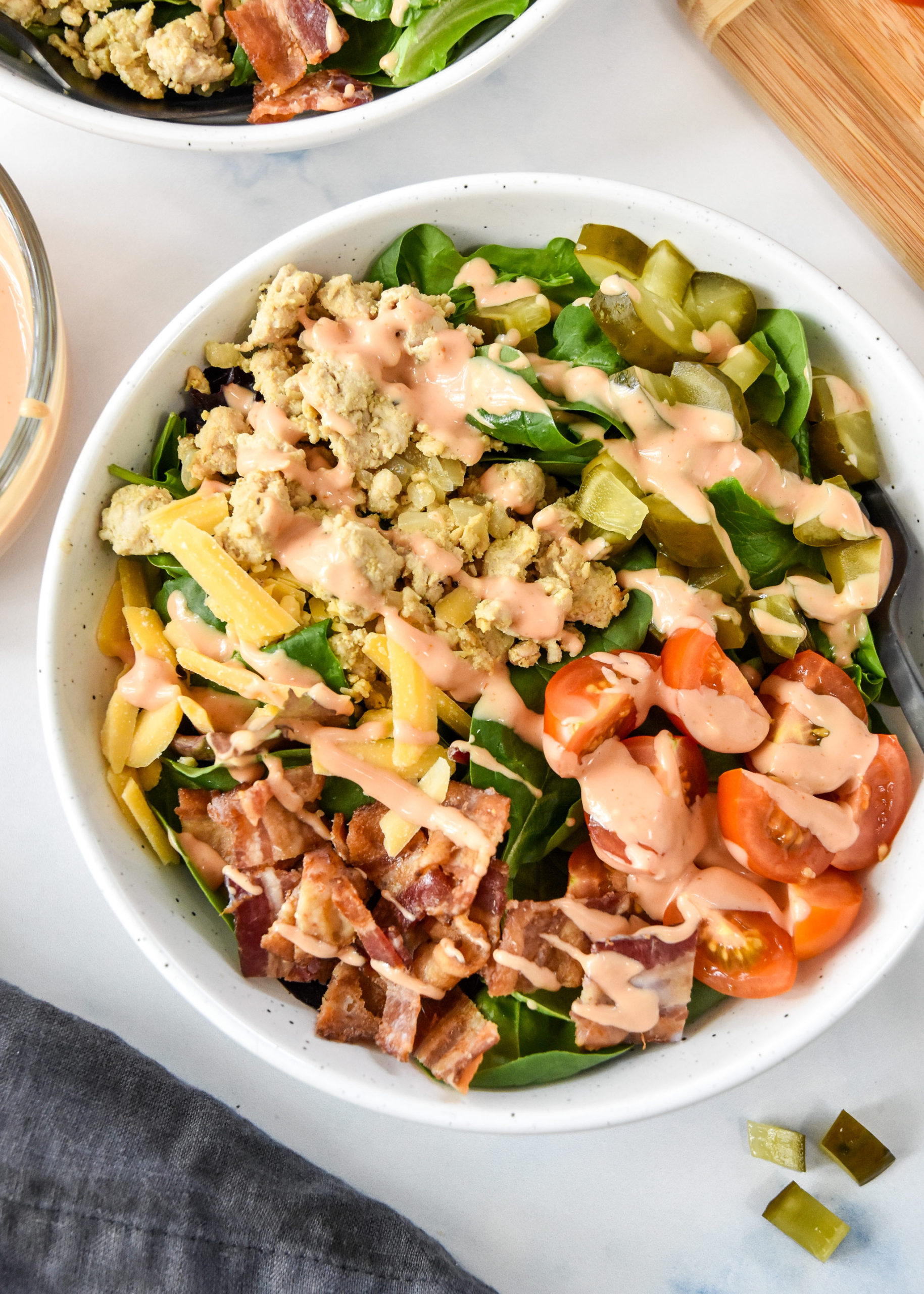 Loaded Ground Turkey Burger Salad