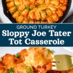 pin image for the casserole recipe with text.