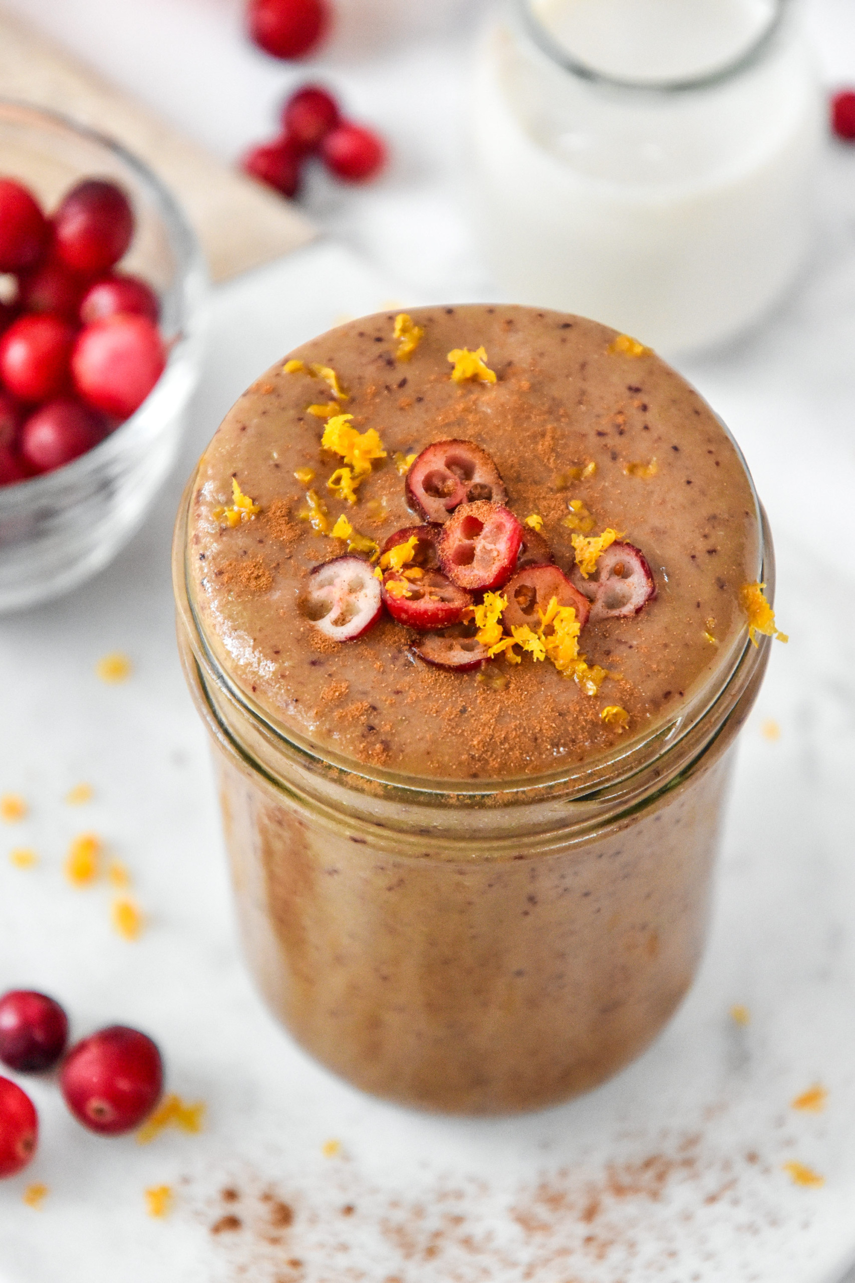 Cranberry Orange Cinnamon Holiday Smoothie