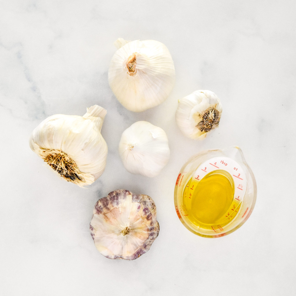 garlic cloves and oil to roast garlic in an air fryer.