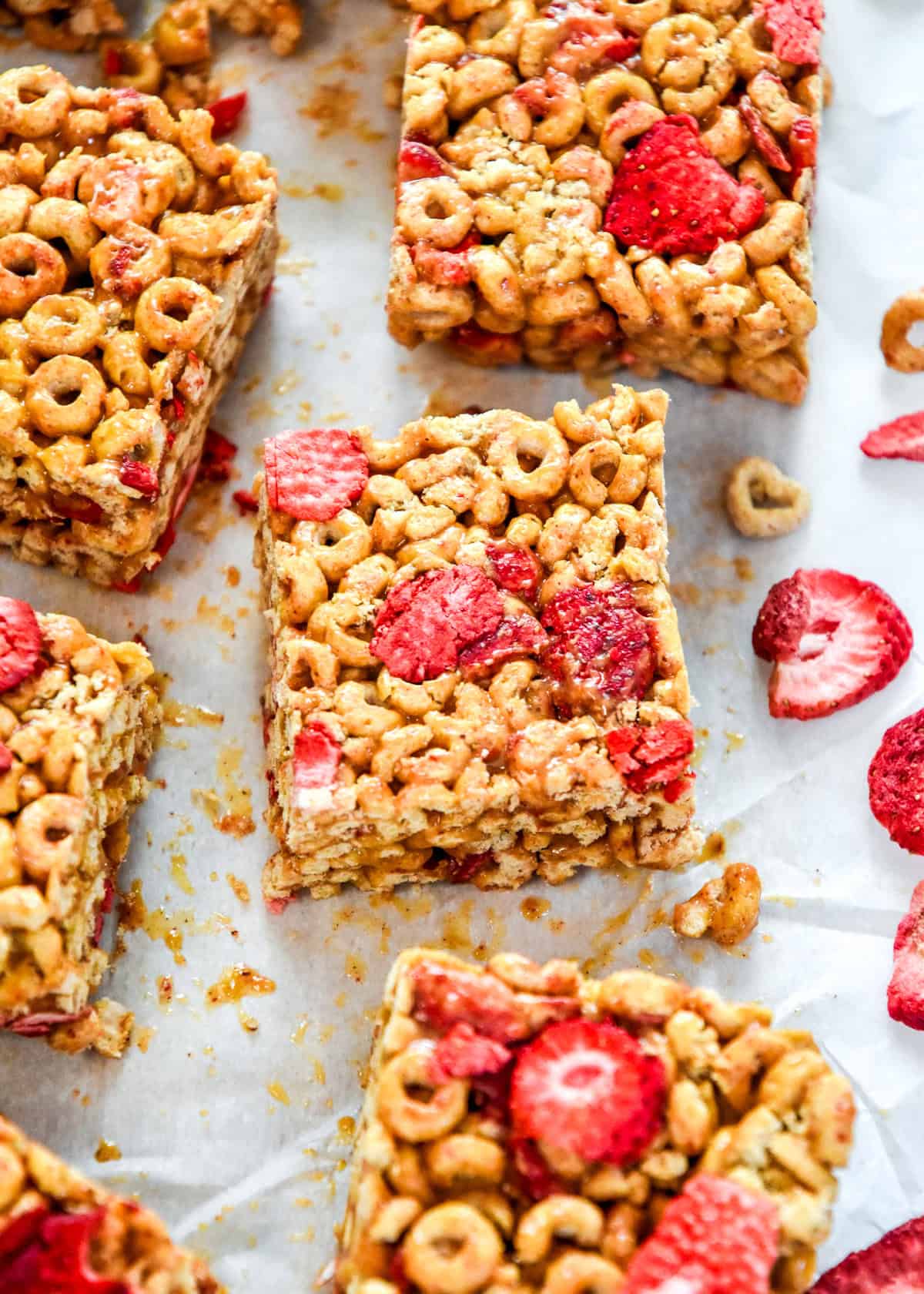 Strawberry Peanut Butter Cheerios Bars